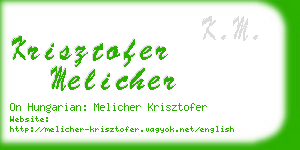 krisztofer melicher business card